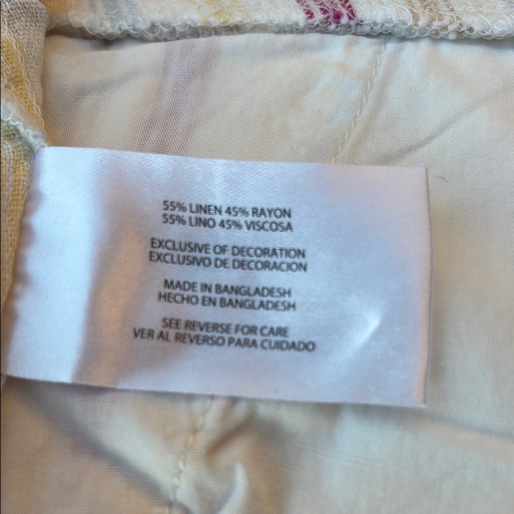 NWT GAP High Waist XL Shorts in Linen/Rayon blend Cream w/ Stripes. Summer cool! - Picture 15 of 16